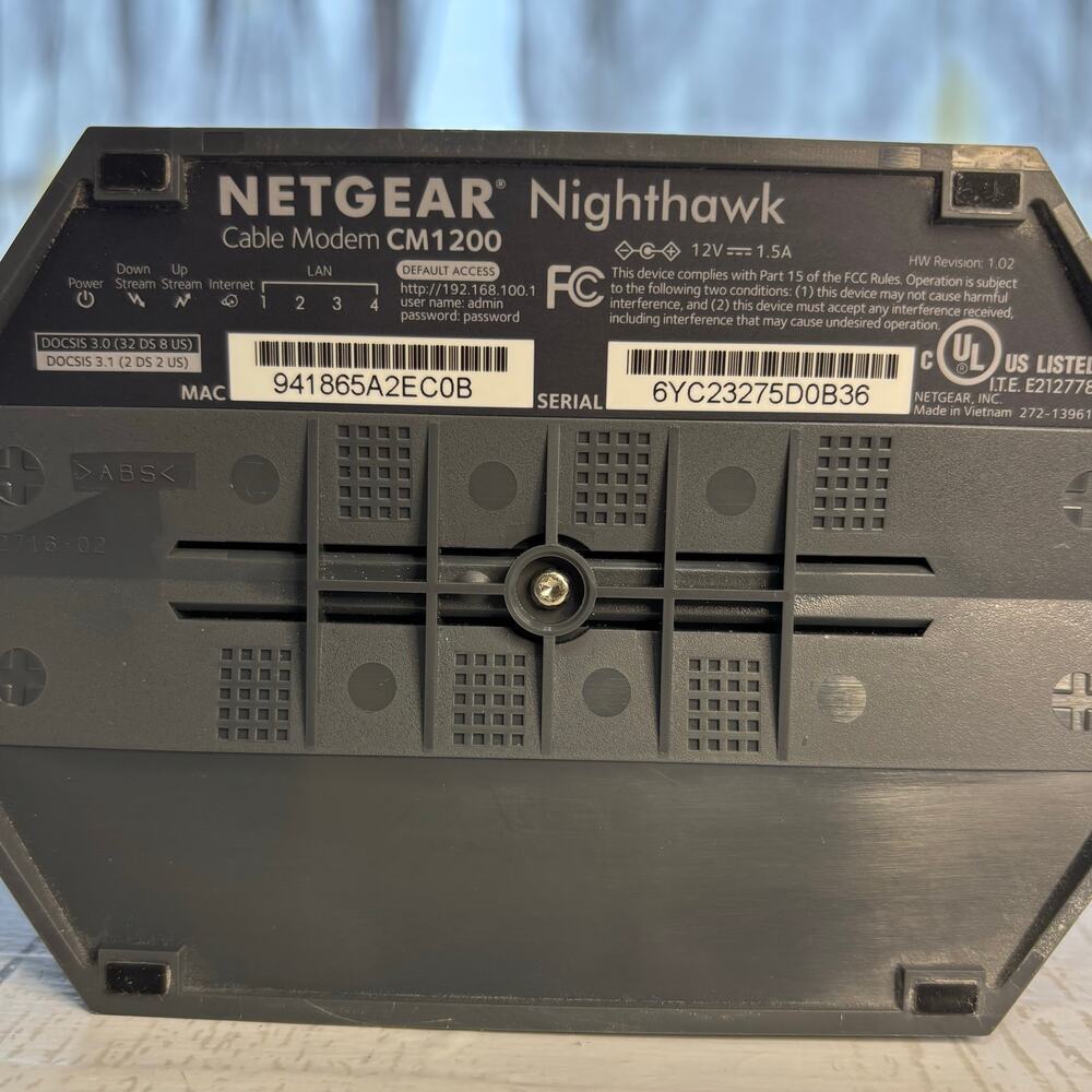 Netgear Nighthawk CM1200 Multi-Gig DOCSIS 3.1 Cable Modem - Picture 12 of 16